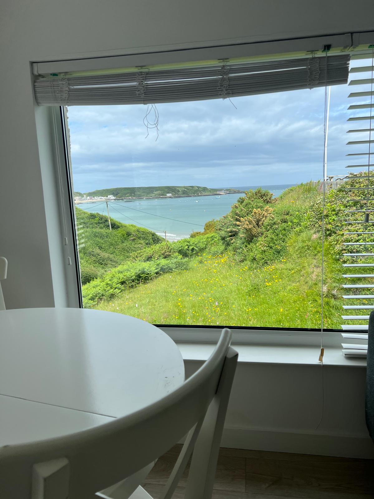Dining nook overlooking the bay
